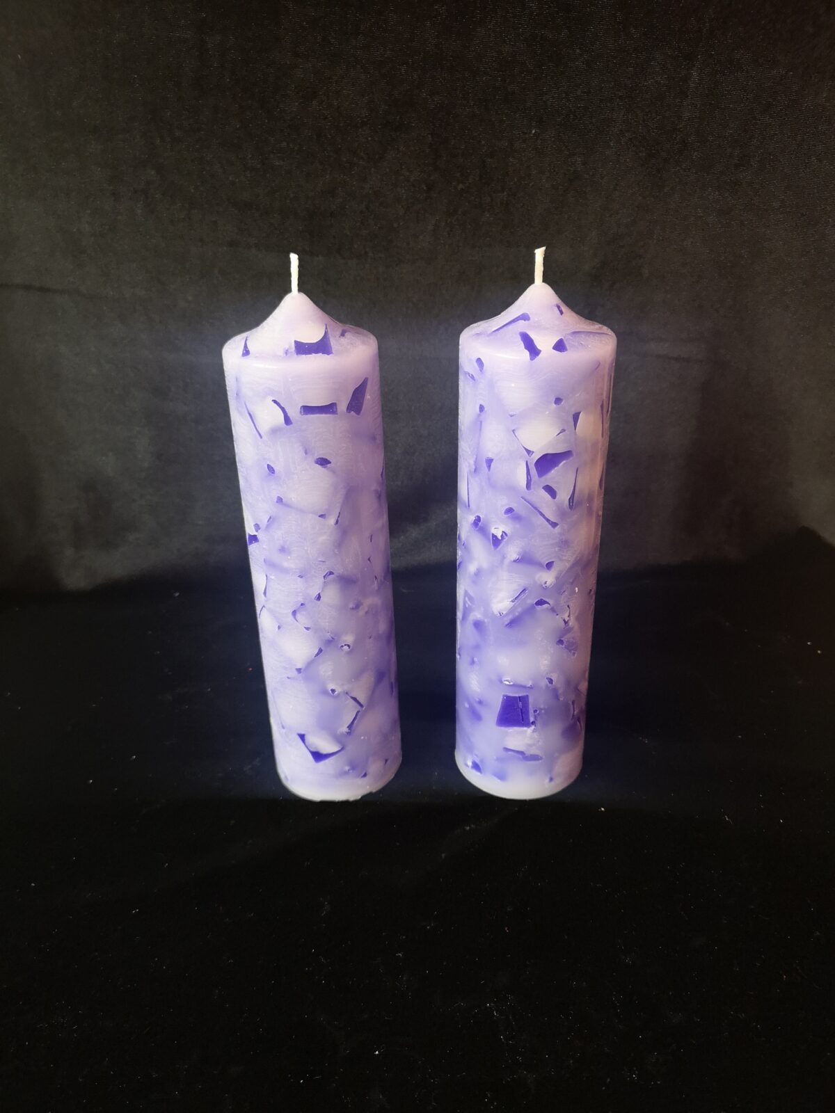 Large Cylinder Candle (Purple Mosaic)