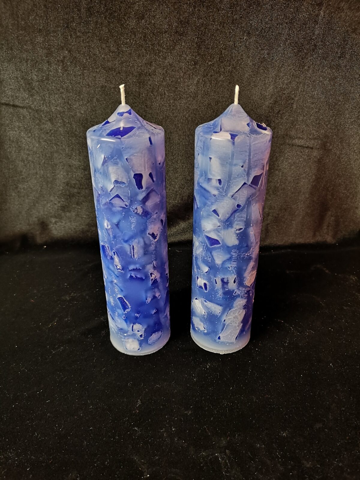 Large Cylinder Candle (Blue Mosaic)