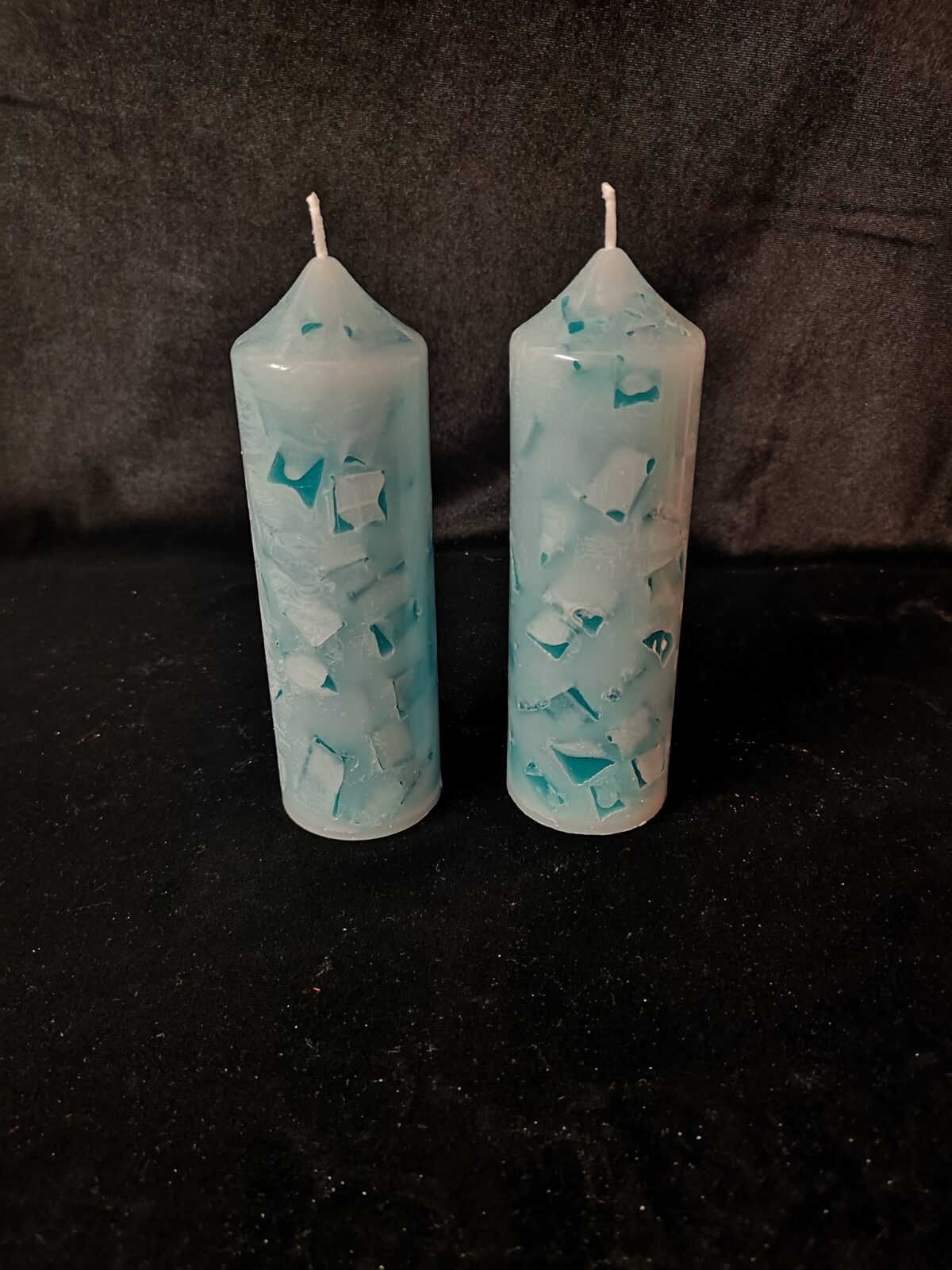 Cylinder Candle (Turquoise Mosaic)