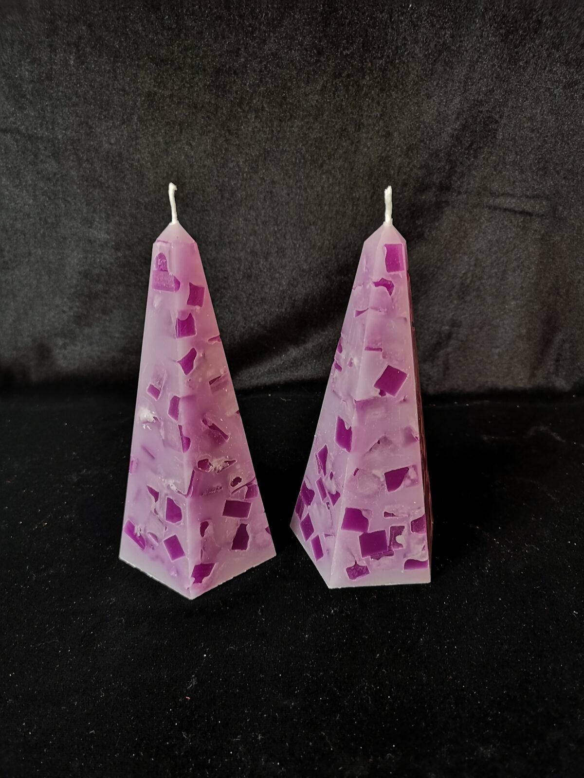 Pentagon Candle (Fuchsia Pink Mosaic)