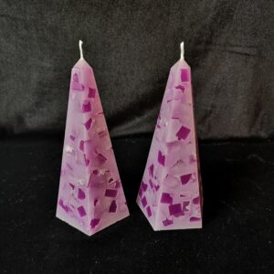 Pentagon Candle (Fuchsia Pink Mosaic)