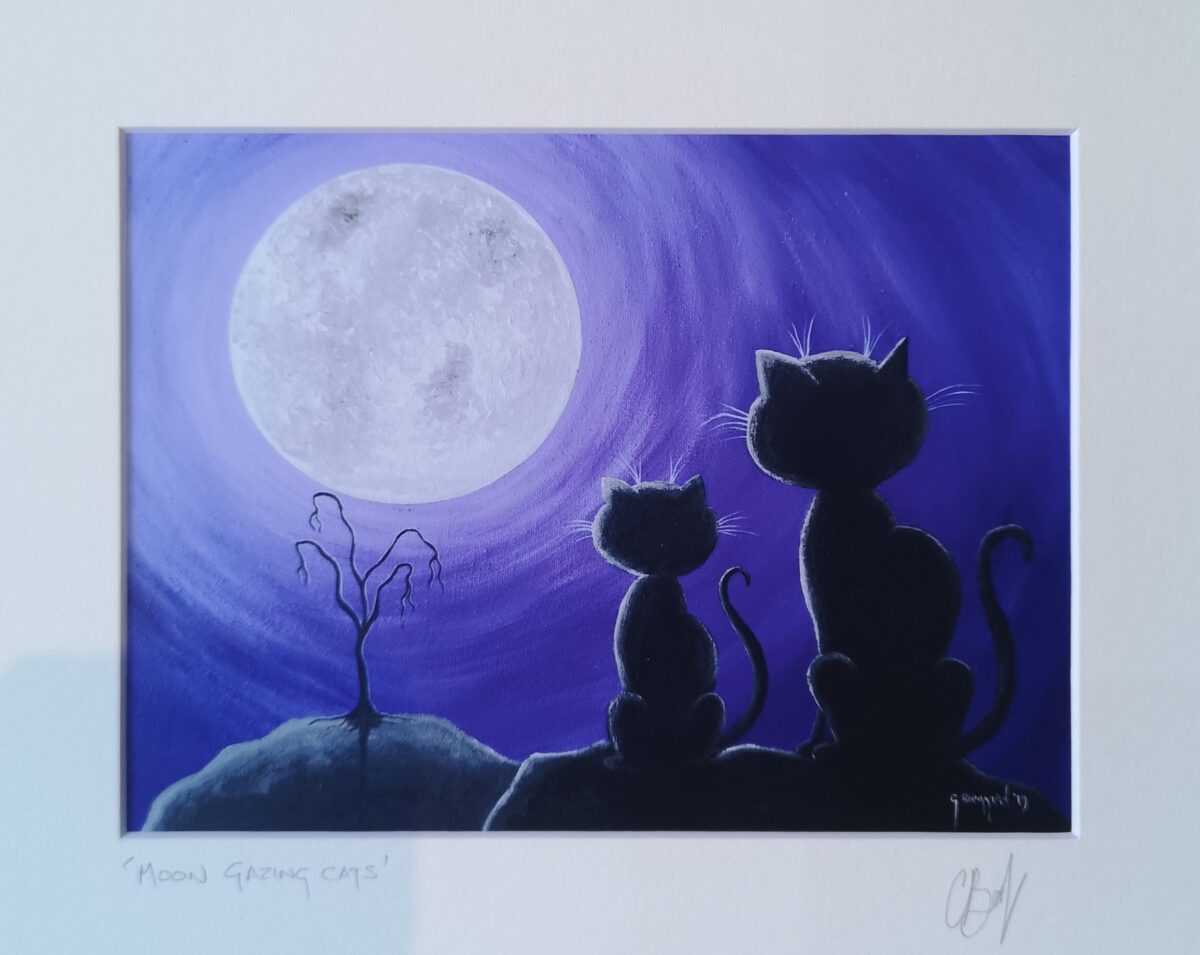 Moon Gazing Cats