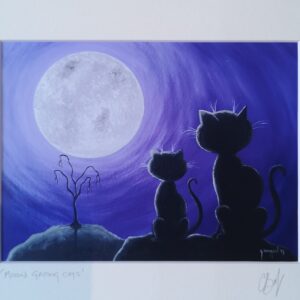 Moon Gazing Cats